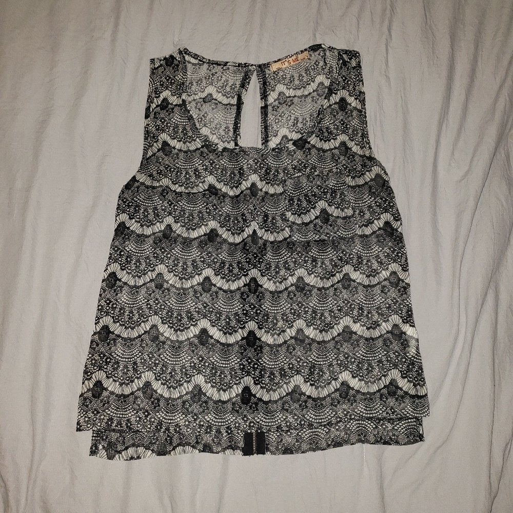 100% polyester top.